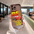 thumbnail image 3 of Cars Lightning McQueen 95, funda de teléfono para IPhone 15, 14, 13, 12, 11 Pro Max, Mini, XR, XS, X, 7, 8 Plus, TPU suave con correa de mano, 3 of 5