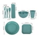 thumbnail image 2 of Suministros de cocina, juegos de cubiertos, utensilios de cocina, juego de utensilios de cocina, juego de vajilla de paja de 8 piezas que incluye cuchillos, tenedores, cucharas, tazones y platos, jueg, 2 of 5