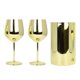 thumbnail image 1 of Cubo de hielo con aislamiento de doble pared, Cubo de champán con copas de vino con tallo, contenedor de cubitos de hielo para Camping, fiesta, Oro, 1 of 10