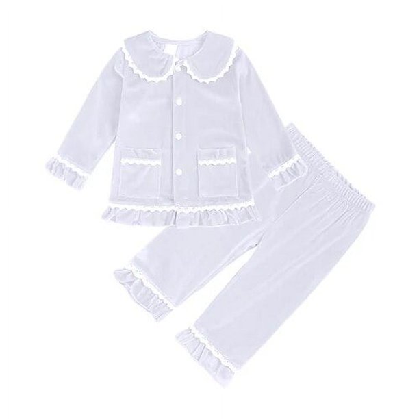 Vestido para niños, pijamas de Navidad para niñas pequeñas, vestidos personalizados, conjunto de ropa de descanso de terciopelo, ropa para niños, pijamas para niñas al por mayor 2023