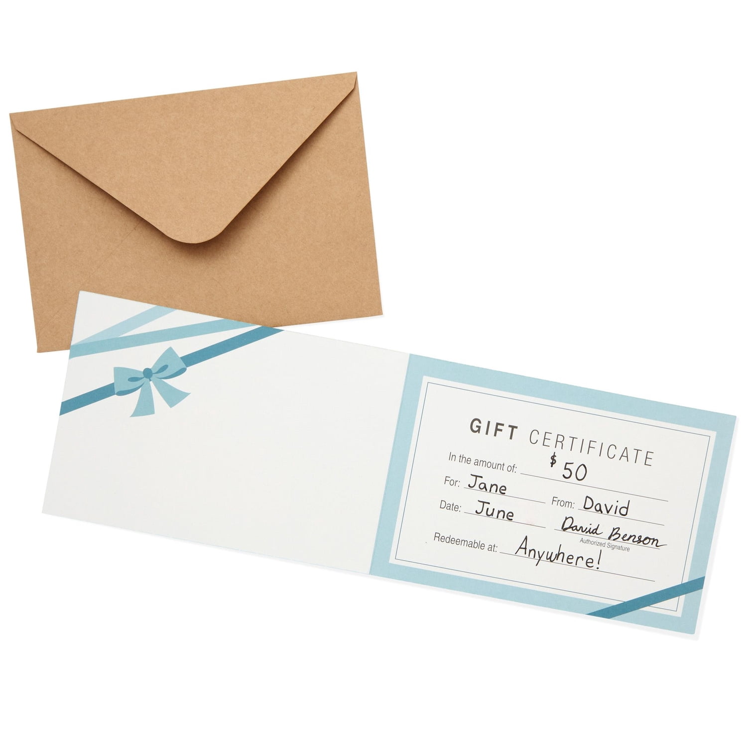 IMPACTONLINEPRINTING Blank Gift Certificate Cards With Envelopes - 25 Set, Stripes On Red Bar Design, 14pt Matte Paper