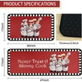 Buffalo Plaid Fat Chef Kitchen Rugs and Mats Set 2 Pieces 17x47+17x30