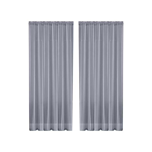 Semi Sheer Curtains Solid-Color Double-String Polyester Curtain Sheers Semi-Sheer Curtains Rod-Pocket Style Semi-Sheer Curtains