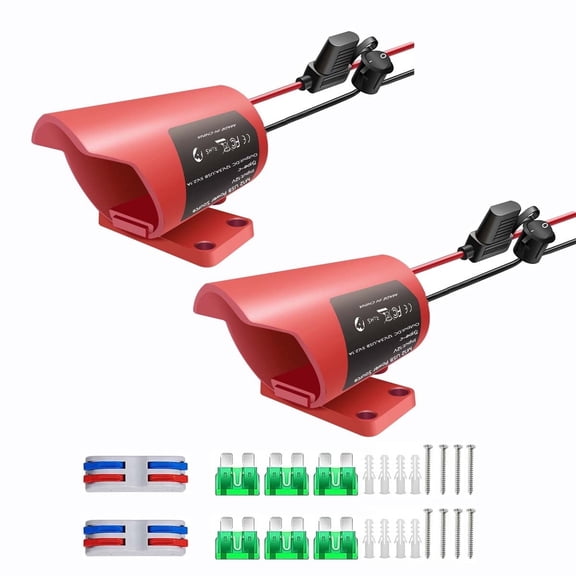 2PCS Milwaukee M12 12V DIY Power Adapters with Fuse, Switch & 14AWG Wire