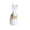 White-1C Home Decor, variant on karymi Minimalist White Ceramic Easter Bunny Figurine with Soft Colored Floral Details for Tabletop Shelf Home Decor and Spring Holiday Accent Piece House Decor