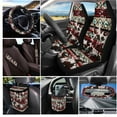 thumbnail image 3 of Garronmavis Southwest Aztec Universal Fit Car Seat Cover Full Set 13 Pieces Steering Wheel Cover Seat Belt Rearview Mirror Cover Garbage Bins Rear View Mirror Cover Keychain Air Vent Storage Pouch, 3 of 4