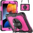 thumbnail image 2 of Case for iPad Air 3rd Generation 2019/iPad Pro 10.5 Inch 2017 with Screen Protector, 360 Degree Rotating Kickstand Hand Strap Heavy Duty Shockproof Cover with Shoulder Strap, Rose PC, 2 of 7