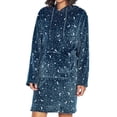 thumbnail image 3 of Wildfox Women's Relaxed Fit Cozy, Warm Soft & Plush Hooded Lounger (Night Sky, S/M), 3 of 3