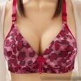 thumbnail image 2 of Leopard Print Bras for Women Women's Push Up Bra Plunge Wireless Comfortable T Shirt Padded Bras Sexy Gathering No Underwire Underwear, 2 of 4