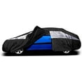 thumbnail image 3 of Titan Couverture de Voiture Jet Black Poly 210T pour Berlines Compactes 414-445 cm. Imperméable, Protection UV, Résistant aux Rayures, Ouverture Zippée Côté Conducteur. Compatible Fiesta, Rio, Aveo et Plus., 3 of 8