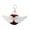 Red, variant on Adorable Goth Inspired Keychain Featuring Ball And Detailed Wing
