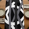 thumbnail image 5 of Table Runners 72 Inches Long Dress Scarves, Gray Black Geometric Farmhouse Kitchen/Dining Table Runner, Coffee Tablerunners, Modern Art Abstract Grey Line 14x72 Inch, 5 of 9