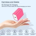 thumbnail image 4 of USB C Wall Charger Fast Charging,2 Pack PD 20W Type C Charger Block with USB C Cable 6FT, USB C Block Wall Charger Adapter Plug USB C Brick Cube Charger Comtiable for iPhone, Samsung, Android, Pink, 4 of 7