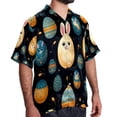 thumbnail image 2 of Easter Men's Short Sleeve Casual Printed Button Down Beach Shirts - Summer Fashion Tops, 2 of 6