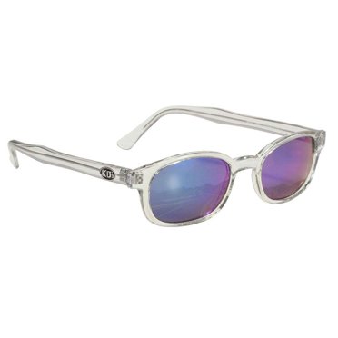 Pacific Coast Sunglasses Chill X-KD's Clear Frame/Colored Mirror (12018) Rectangular Sunglasses, Black, Adult