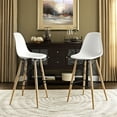 thumbnail image 6 of Modway Pyramid Dining Side Bar Stool Set of 2 in White, 6 of 6
