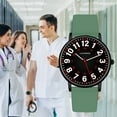 thumbnail image 2 of Bomieux Watch for Women Nurse Watch for Doctors Luminous Easy Read Dial,12/24 Hours with Second Hand,Silicone Band,Waterproof Watch Gifts for Women, 2 of 7