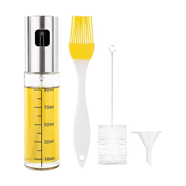 Rociador de aceite de oliva de 100 ml Botella de spray Mister Dispensador de aceite recargable para Tomshoo 4 piezas