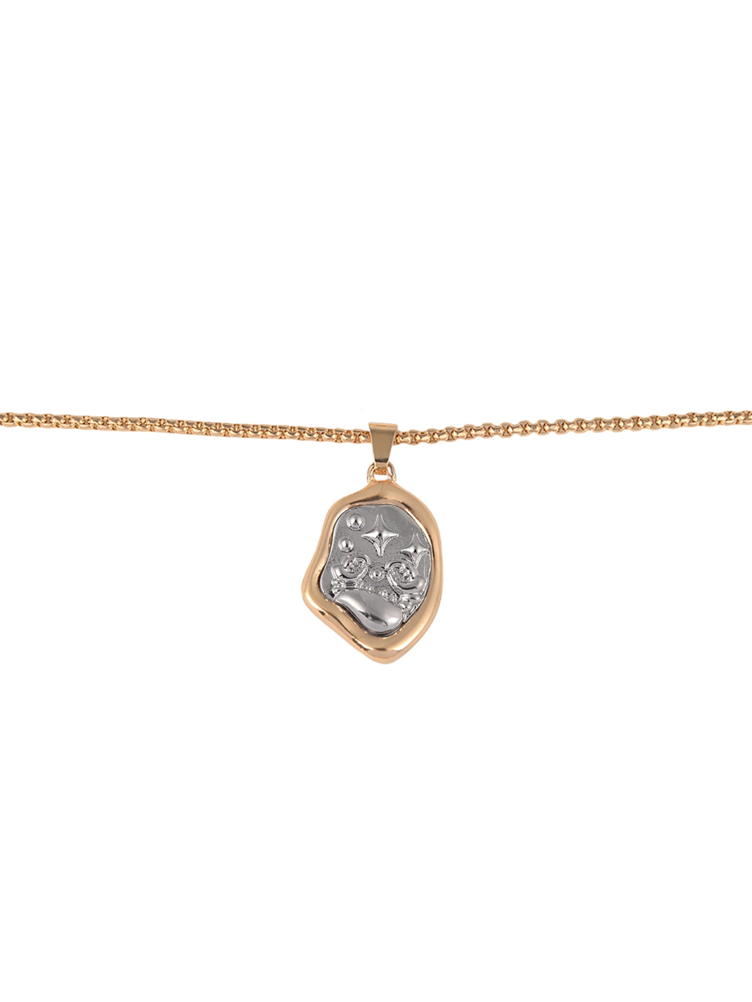 Time and Tru Goldtone Silvertone Reversible Pendant "Cancer" Necklace