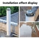 thumbnail image 4 of Filtros de canalones Protectores de canalones de metal de acero inoxidable para ayudar a mantener el drenaje limpio, evitan el bloqueo de hojas y desechos, adecuados para tuberías de 72 mm de diámetro interior JM MX-0135378FYD, 4 of 5