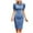 Blue, variant on IROINNID Wedding Guest Dresses for Women Homecoming Party Summer Solid Causal Round Neck Short Sleeve Vacation Dress Trendy Formal Dress,Blue