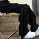 thumbnail image 4 of Pantalones de hombre estéticos hip hop rectos pantalones cargo para hombre gris apilados holgados calle algodón con estilo coreano ropa técnica, 4 of 5