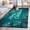 DarkCyan, variant on Round Area Rug 6 Ft,Christmas Snowflake Non Slip Area Rugs for Living Room,Ombre Turquoise Teal Winter Xmas Gradient Washable Low Pile Circle Floor Carpet for Indoor Dining Room Bedroom Nursery Decor