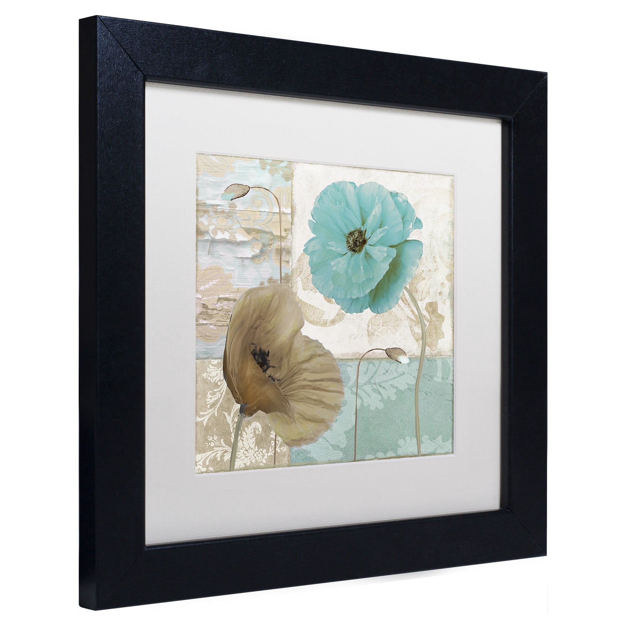 Trademark Fine Art "Beach Poppies IV" Canvas Art by Color Bakery White Matte, Black Frame