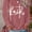 Pink, variant on Zukuco Women's Letter Print FAITH Long Sleeve Casual Pullover Sweatshirt Tops Fall Round Neck Tee