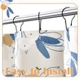 thumbnail image 6 of Floral Shower Curtain, Blue Flower Shower Curtains for Bathroom, Vintage White Waterproof Fabric Shower Curtain Elegant Luxury Plant Shower Curtain Set with Hooks (Pomegranate Blue 72x72), 6 of 6