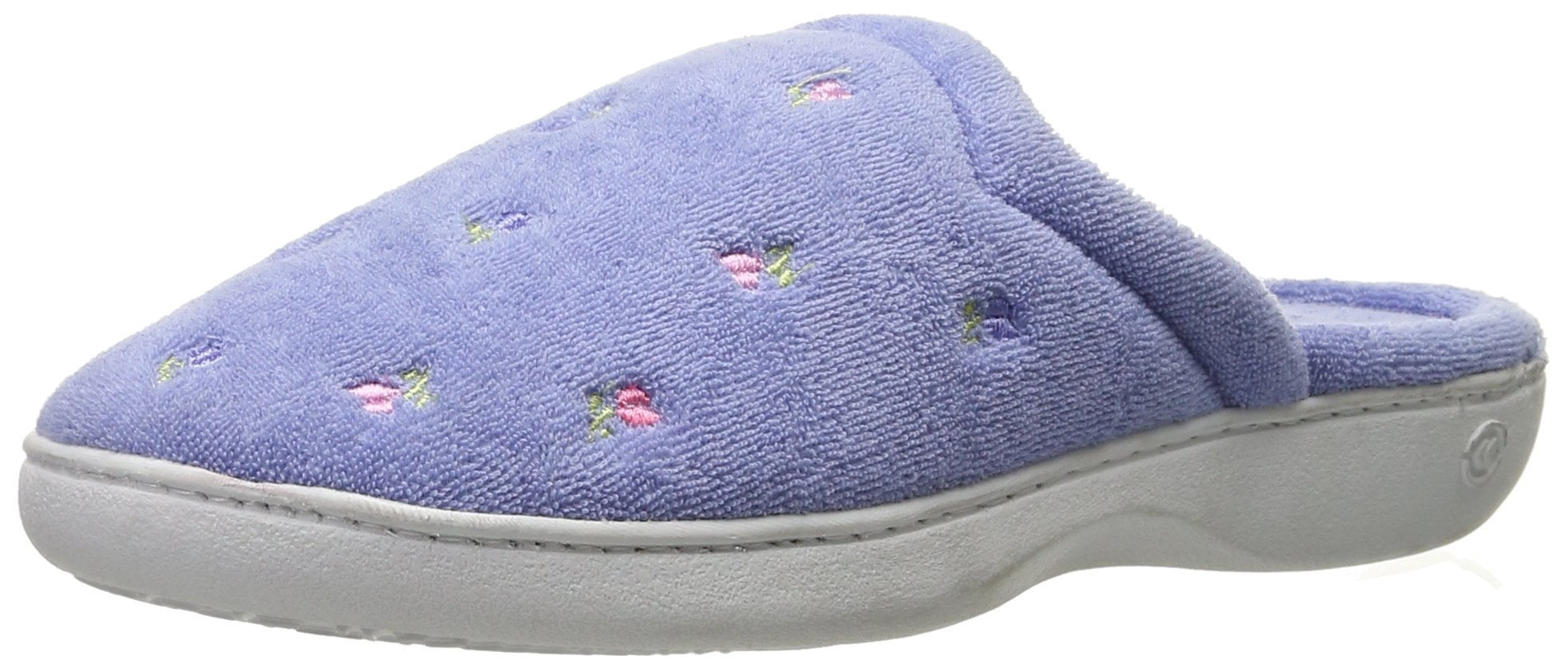 isotoner Women's Terry Slip On Clog Slipper with Memory Foam for Indoor