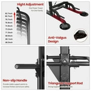 PROHIKER Power Tower Dip Station, Pull Up Bar Stand Power Rack with Backrest, Height Adjustable Strength Training Equipment for Fitness Home Workout, Black