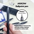 thumbnail image 2 of BAZIC Arrow Ballpoint Pens, 1.0 mm Medium Point Black Color Stick Pen, 10 Count, 1-Pack, 2 of 7