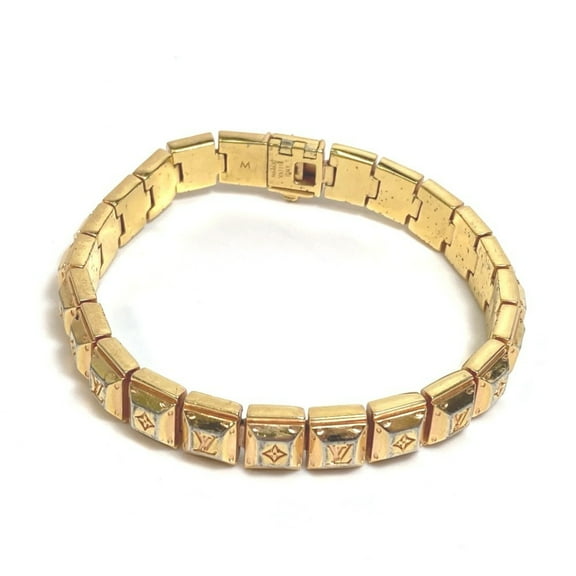 Pre-Owned LOUIS VUITTON M64650 Nanogram Tennis Bracelet in Gold for Women (Fair)