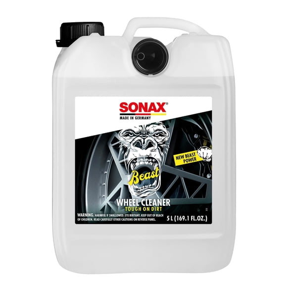 Limpiador de llantas SONAX Beast 5 L, fórmula que cambia de color