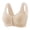 Beige, variant on Womens Wireless Bras, Front Closure Push Up Full Coverage Wide Strap Comfortable Scalloped Bras Beige 2XL