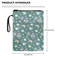thumbnail image 7 of HELLHERO Zipper Bag for Reader, 8.66 x 11.42 Christian Bag with Handle, Prayer Teal Floral Pattern for Books Lovers, 7 of 7