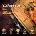 thumbnail image 2 of Bamboo Meat Cutting Board - 18 x 12 Reversible Carving Board with Juice Groove, Heavy Duty Butcher Board for Brisket, Roast, BBQ & Meal Prep, 2 of 7