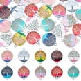 thumbnail image 2 of 40Pcs Tree of Life Pendant Charms Flower Connector Charms Tree of Life Lucky Charm Pendant Flat Round Pendants for Jewelry Making, 2 of 7