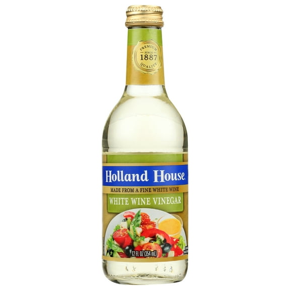 Pack of 6, Holland House White Wine Vinegar, 12 oz