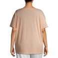 thumbnail image 4 of Terra & Sky Women's Plus Size Relaxed Crewneck T-Shirt, 4 of 6