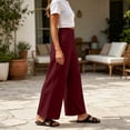 thumbnail image 5 of Plus Size Lounge Pants for Womens Fashion Solid Color Elastic Waist Pocket Full Length Pants, 5 of 7