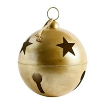 12 Pcs Hanging Metal Christmas Bells – Rustic Door Wall Ornaments for Indoor Outdoor Xmas Tree, Garland, Mantel & Window Holiday Decoration