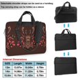 thumbnail image 2 of ZICANCN Laptop Case 14 inch, Brown Deer Vintage Flowers Work Shoulder Messenger Business Bag for Women and Men, 2 of 7