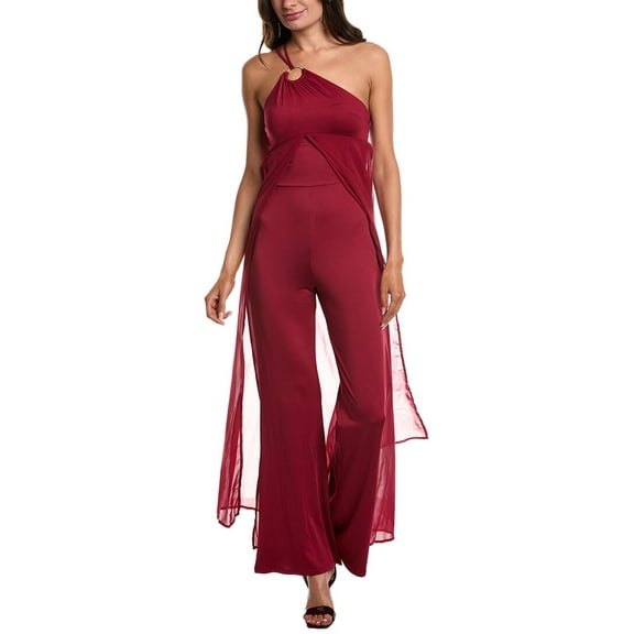 Bebe womens Maxi Jumpsuit, xs, Purple