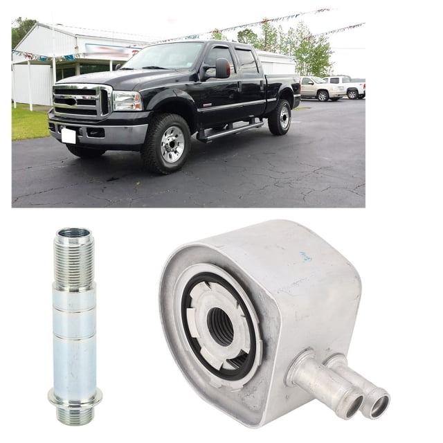 Adaptador De Filtro De Aceite, F8UZ6A642HA Enfriador De Aceite De Motor De Alta Resistencia Hierro Fundido Para Reemplazo De Automóvil Para E550 V10 6.8L