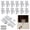 12 Pcs, variant on 12 Pack Drywall Repair Clips, 1/2 inch Drywall Fastener Clip with 24 Screws, Stainless Steel Wall Patch Clips for Damaged Walls Repairing