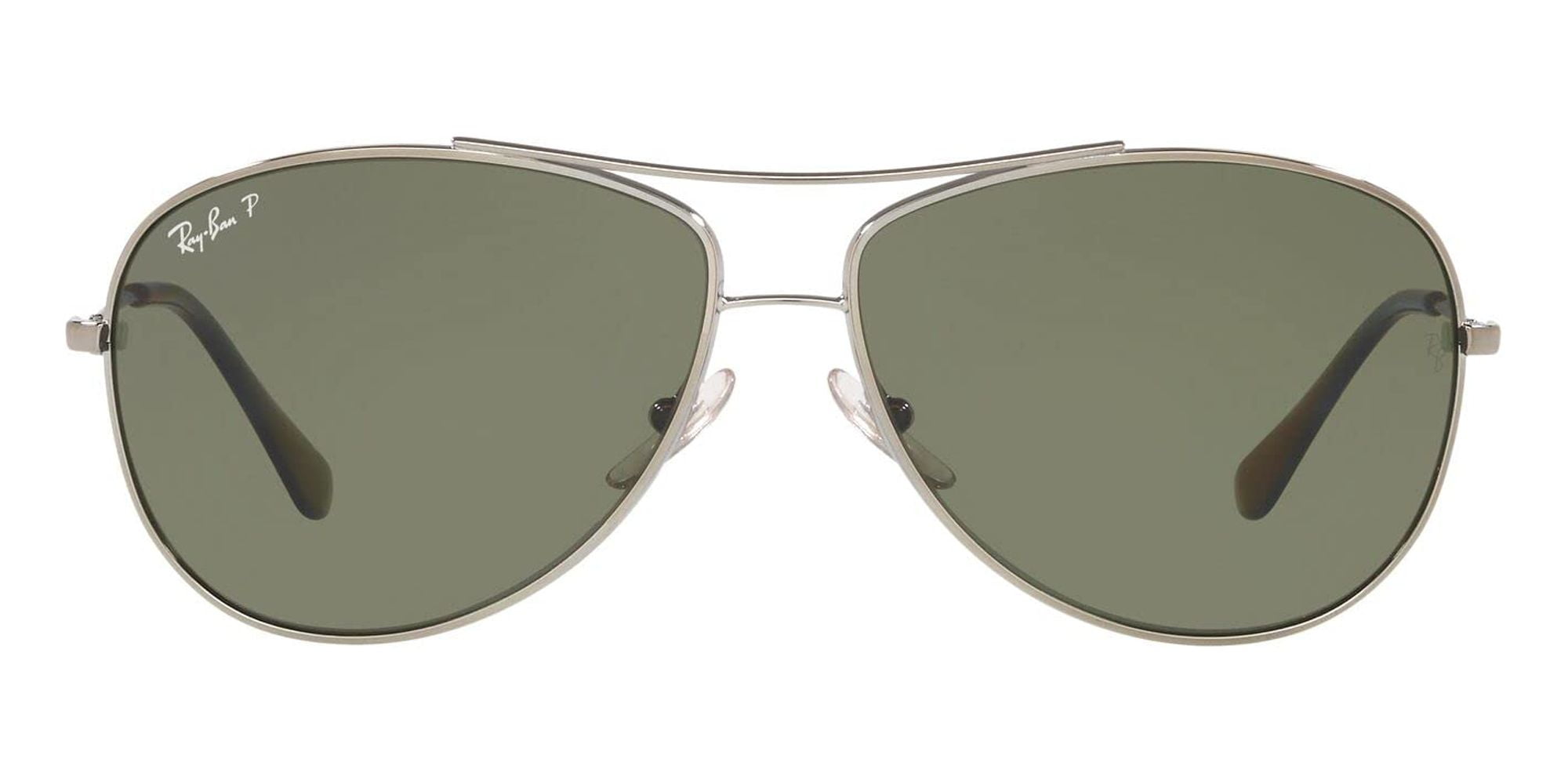 Ray-Ban RB3293 Metal Aviator Sunglasses, Gunmetal/Polarized Green, 63 ...