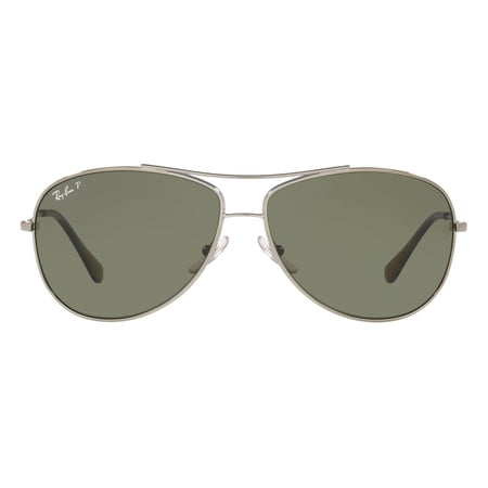 Ray-Ban RB3293 Metal Aviator Sunglasses, Gunmetal/Polarized Green, 63 mm