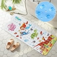 thumbnail image 4 of Baby Bath Mat for Tub for Kids, 40in x 16in Non Slip Cartoon Bath Tub Shower Mat Anti Slip with Drain Holes and Suction Cups Machine Washable, Turtle, 4 of 5